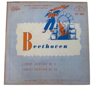 Beethoven Leonore No 3 Egmont Overtures Royale VLP-6063 10 Inch Vinyl LP Record